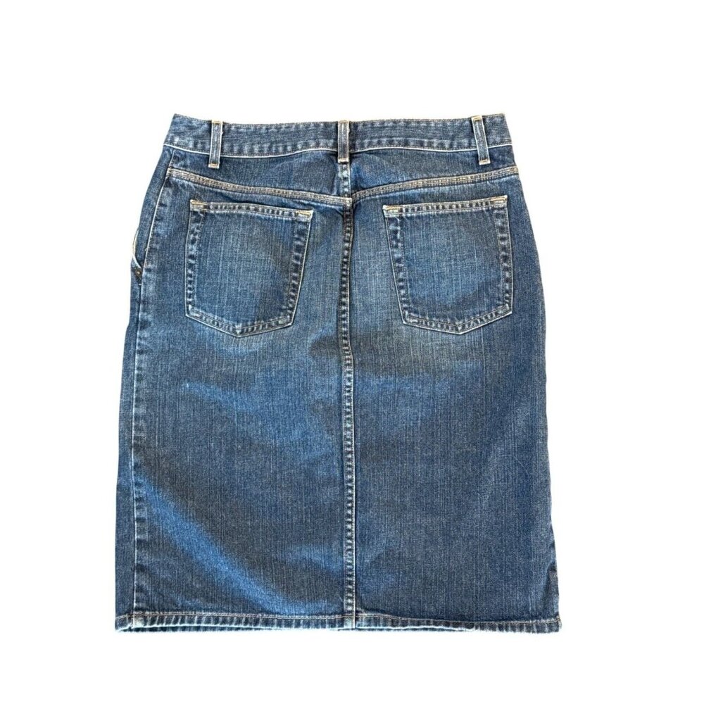 J.Crew Womens Denim Skirt Size 6 Blue Cotton Made In USA - Picture 3 of 5